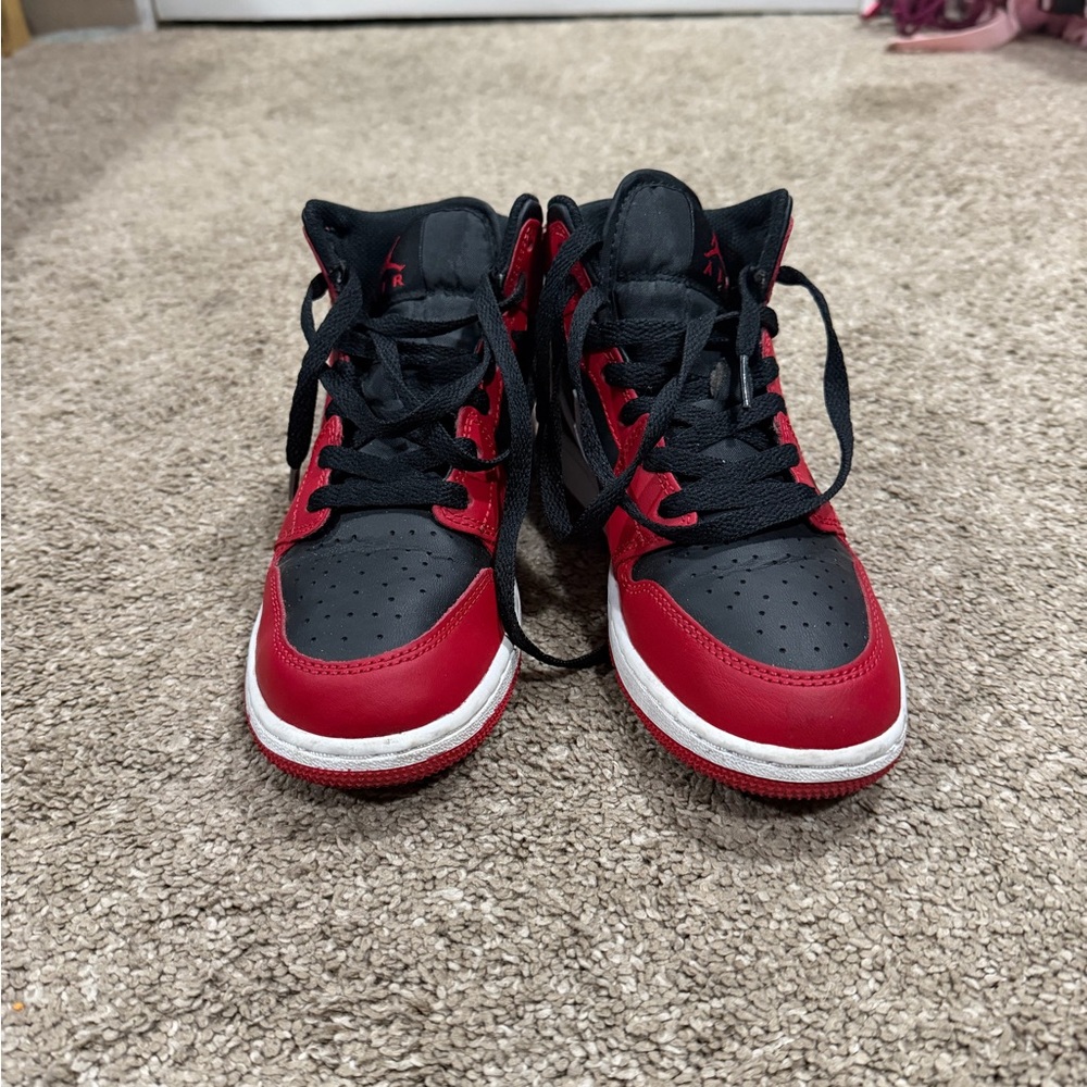 Kids Red and Black Jordans